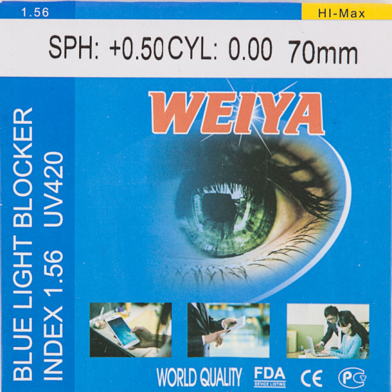 Линза сферическая WEIYA BLUE LIGHT BLOCKER